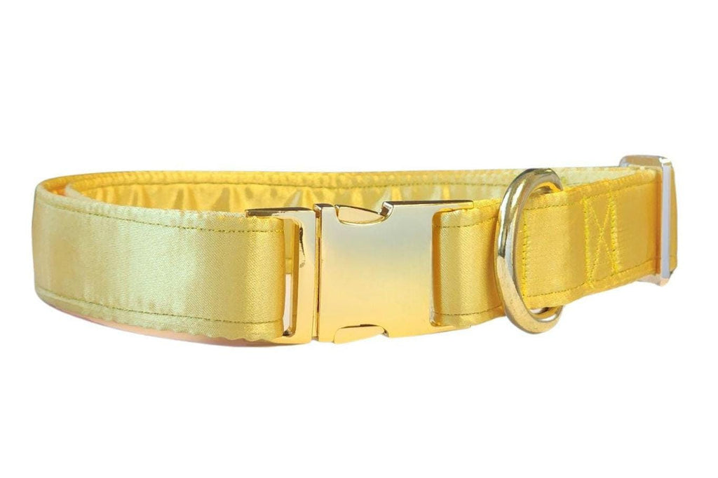 Yellow Satin Dog Collar