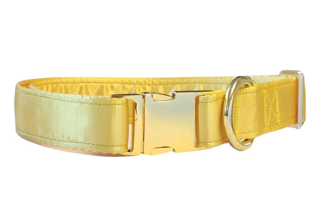Yellow Satin Dog Collar