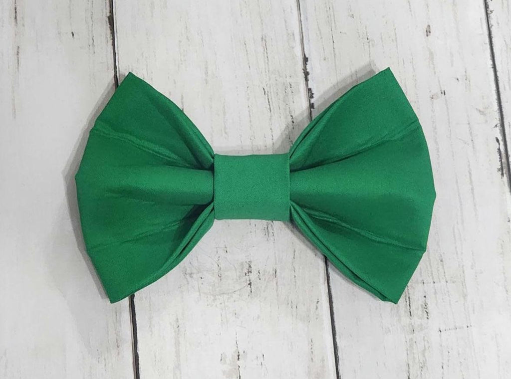 Solid Kelly Green Dog Bow Tie