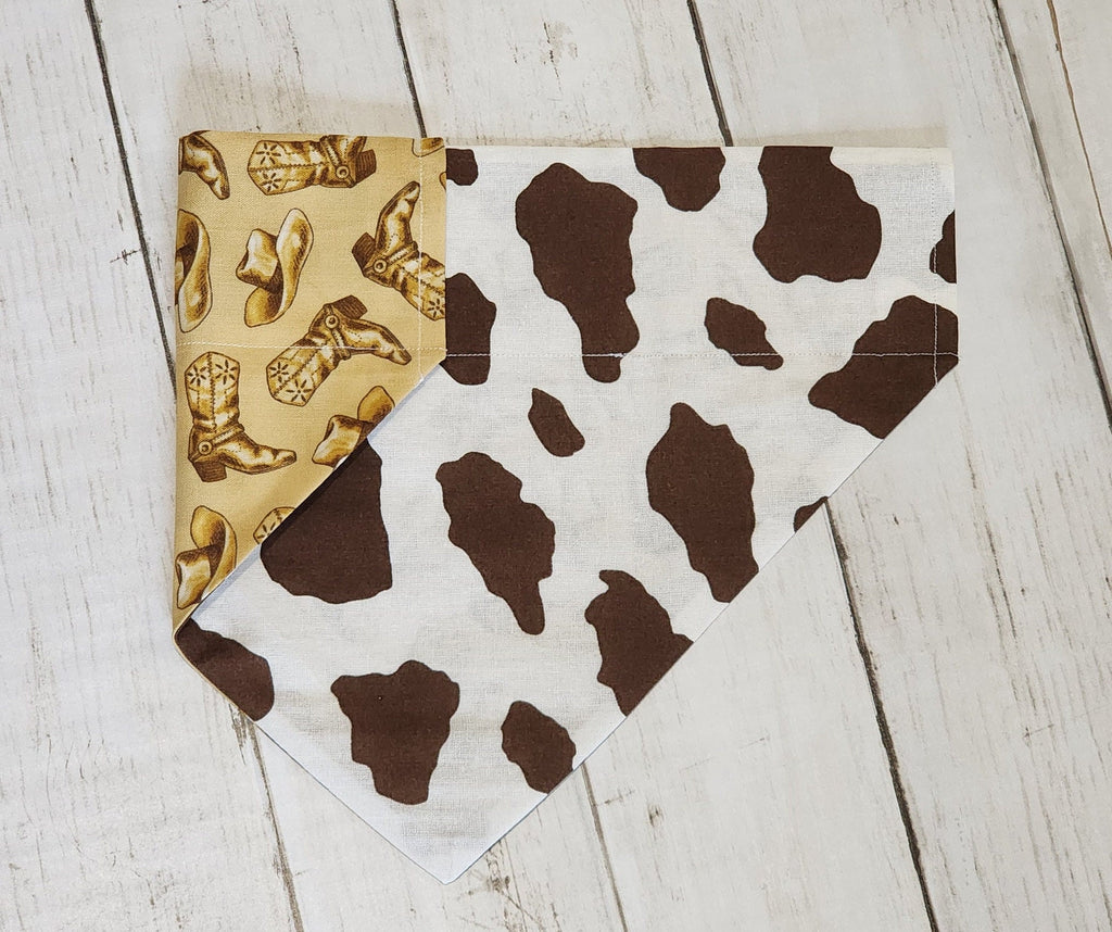 Western Boot & Cow Print Bandana