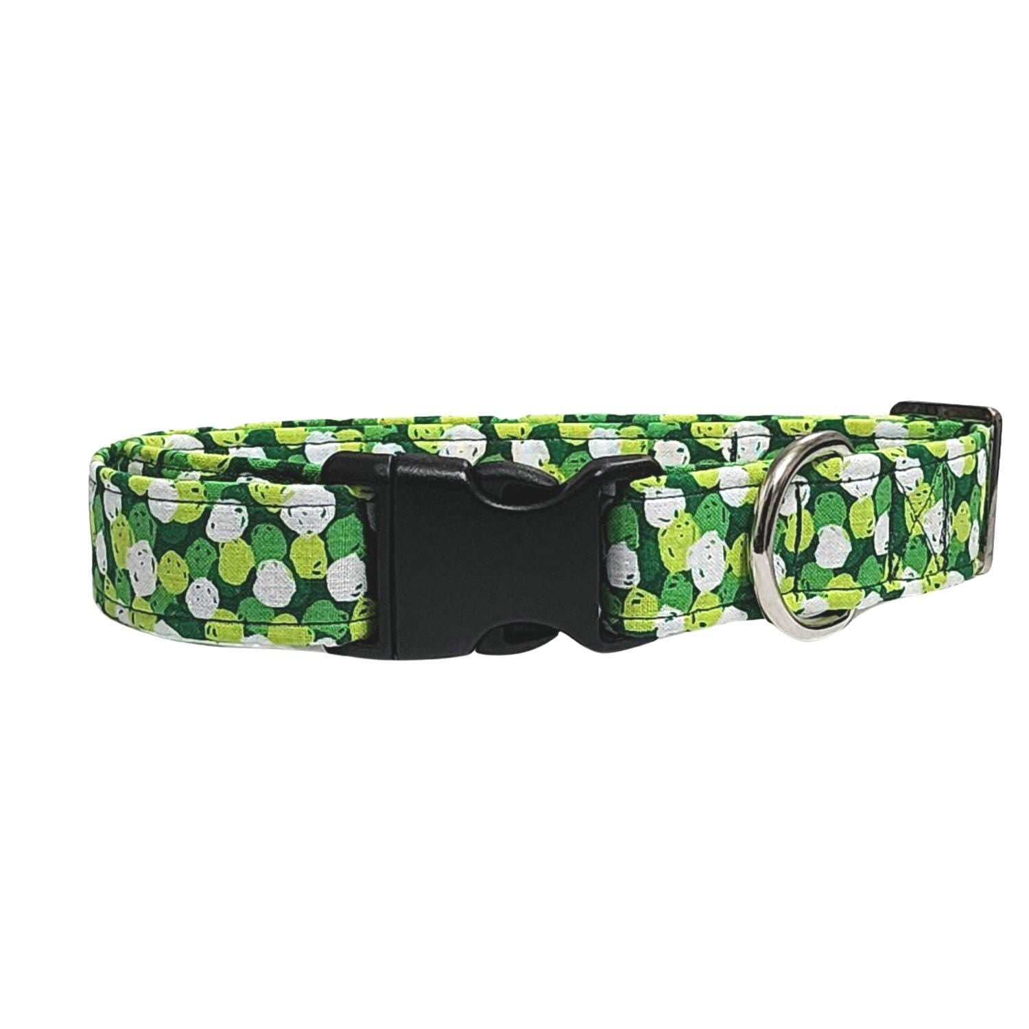 Green Polka Dot Dog Collar