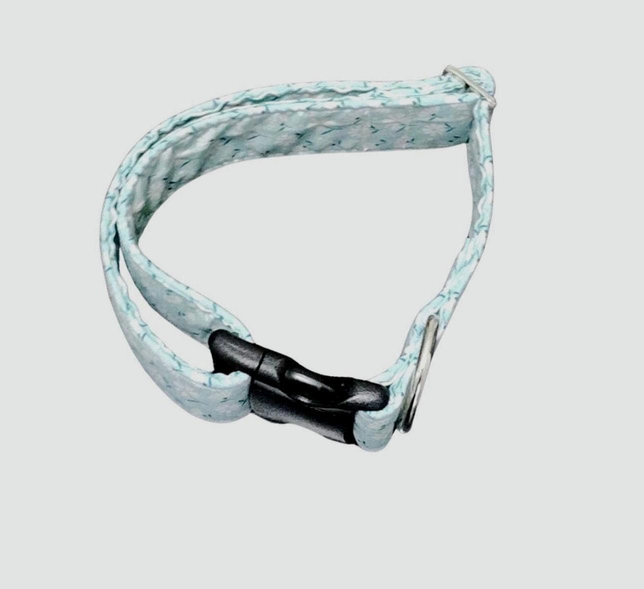 Wide Teal Daisy Dog Collar