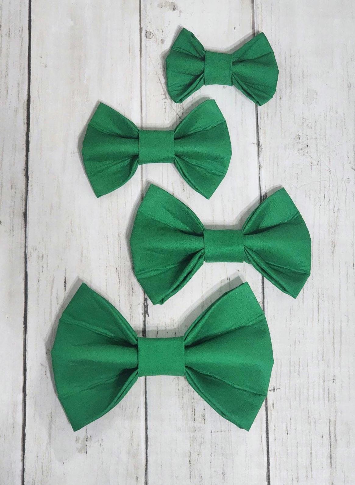 Solid Kelly Green Dog Bow Tie