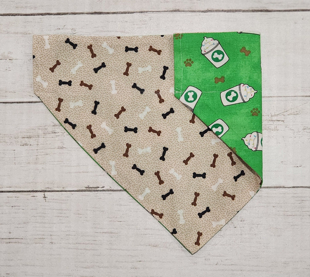 Green Pup Cup and Bone Bandana