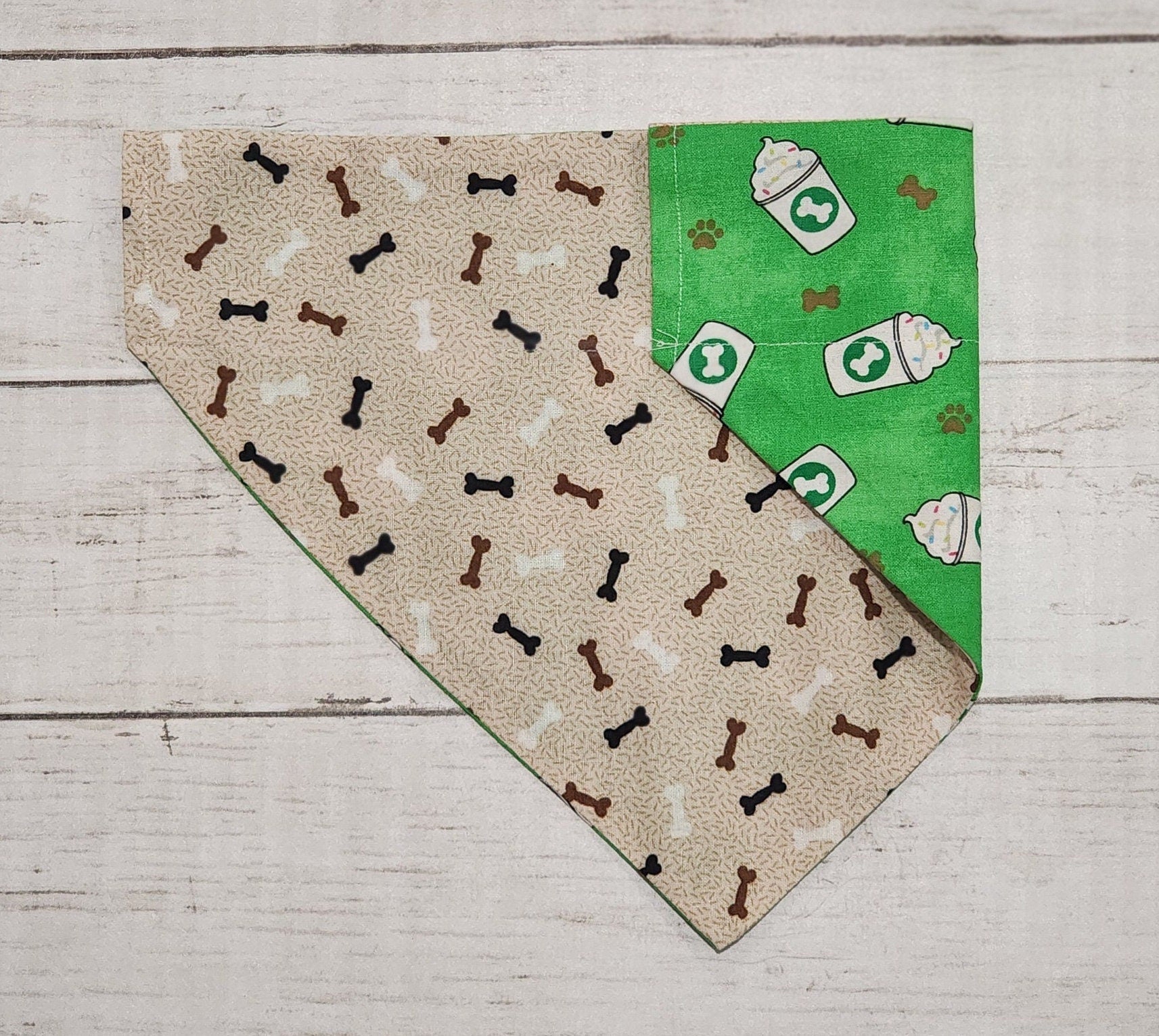 Green Pup Cup and Bone Bandana