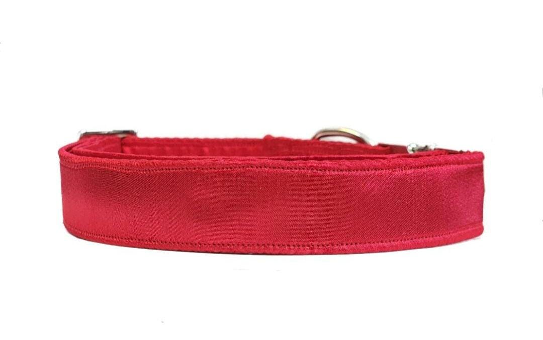 Red Satin Dog Collar