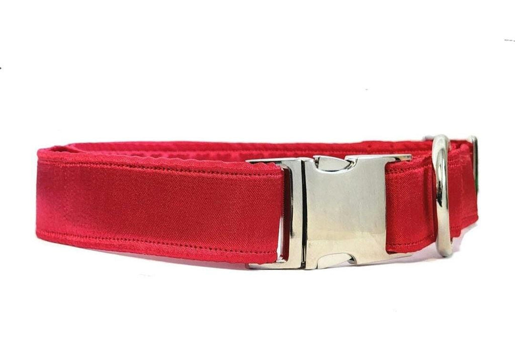 Red Satin Dog Collar