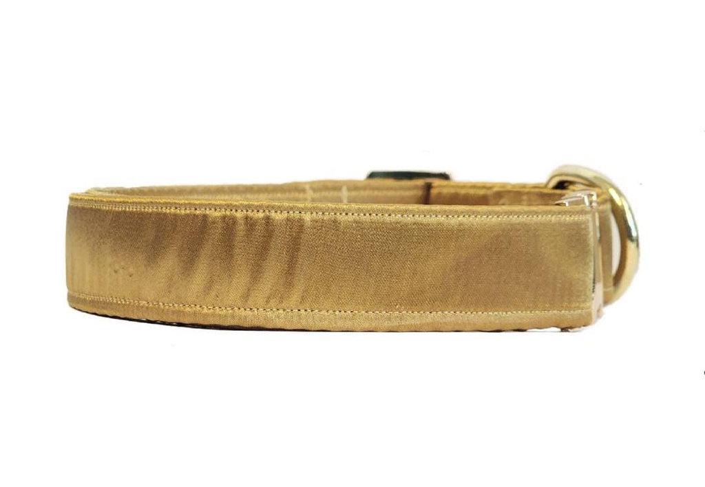 Gold Satin Dog Collar