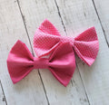 Solid Pink or Polka Dot Dog Bow Tie