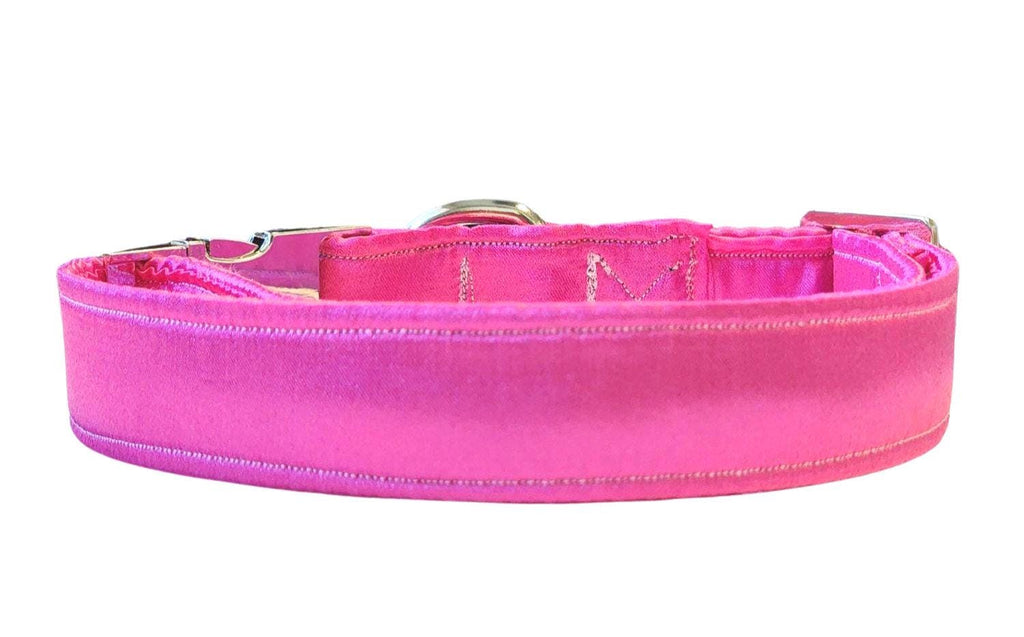 Pink Satin Dog Collar