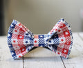 Summer Plaid And Star Pet Bow Tie
