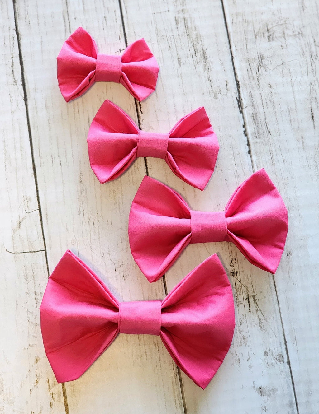 Solid Pink or Polka Dot Dog Bow Tie
