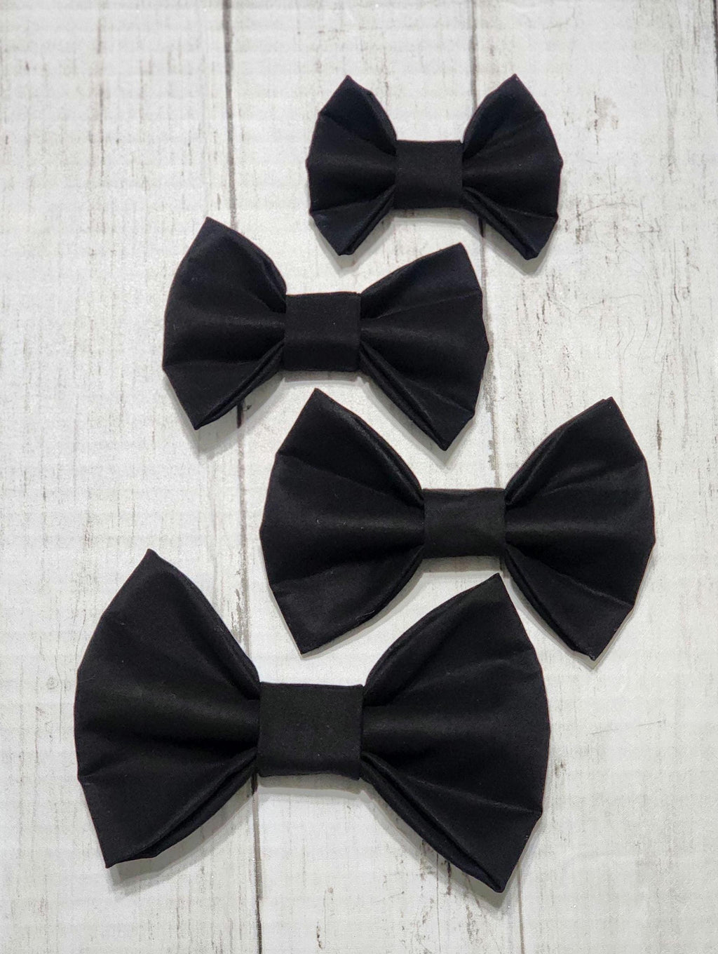 Solid Black or Polka Dot Dog Bow Tie