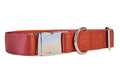 Burnt Orange Satin Dog Collar Terracotta