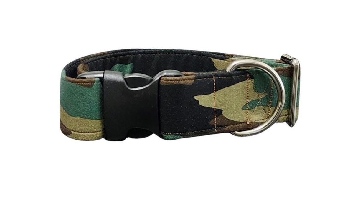 Wide Camo Dog Collar