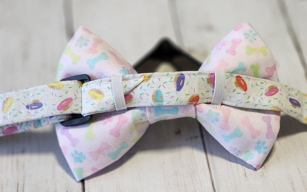 Spring Pink Dog Bow Tie