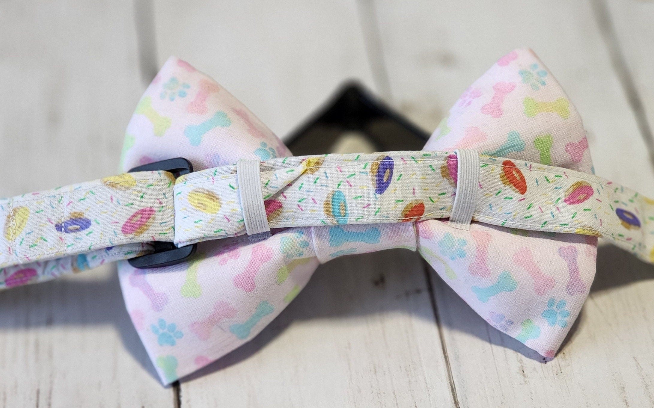 Spring Pink Dog Bow Tie
