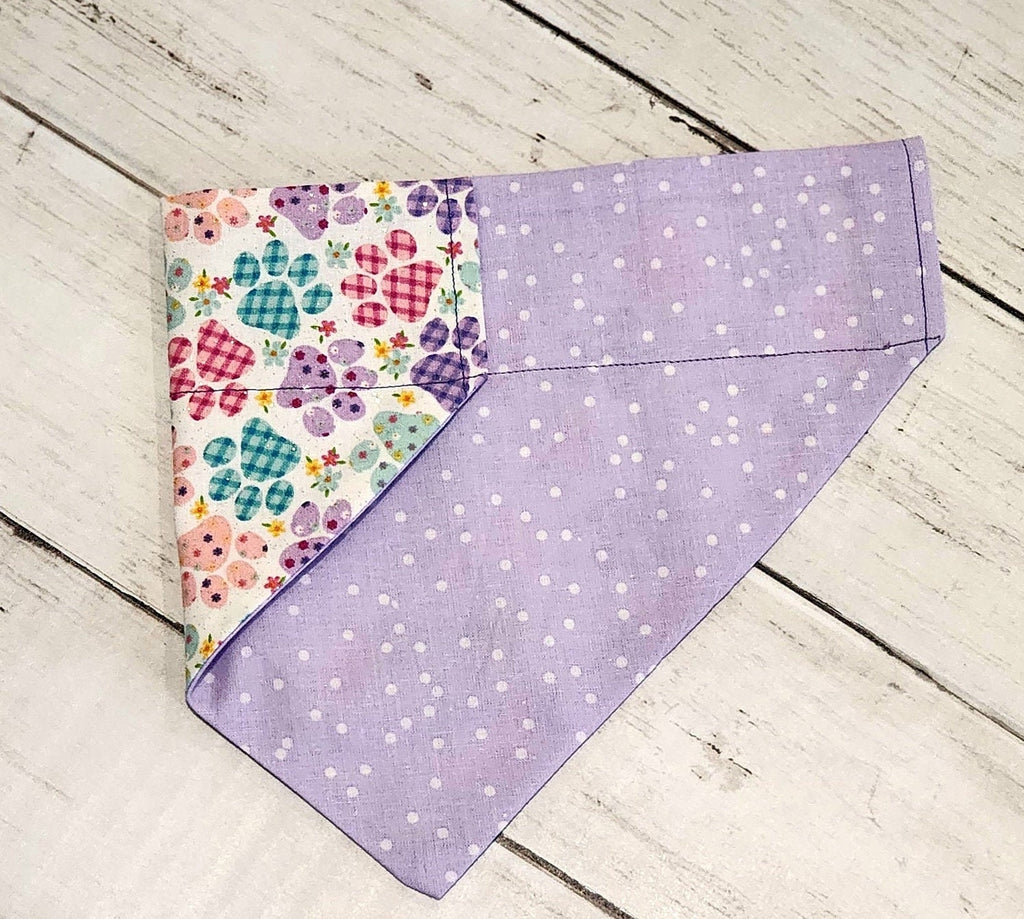 Blue Pink Purple Paw Bandana