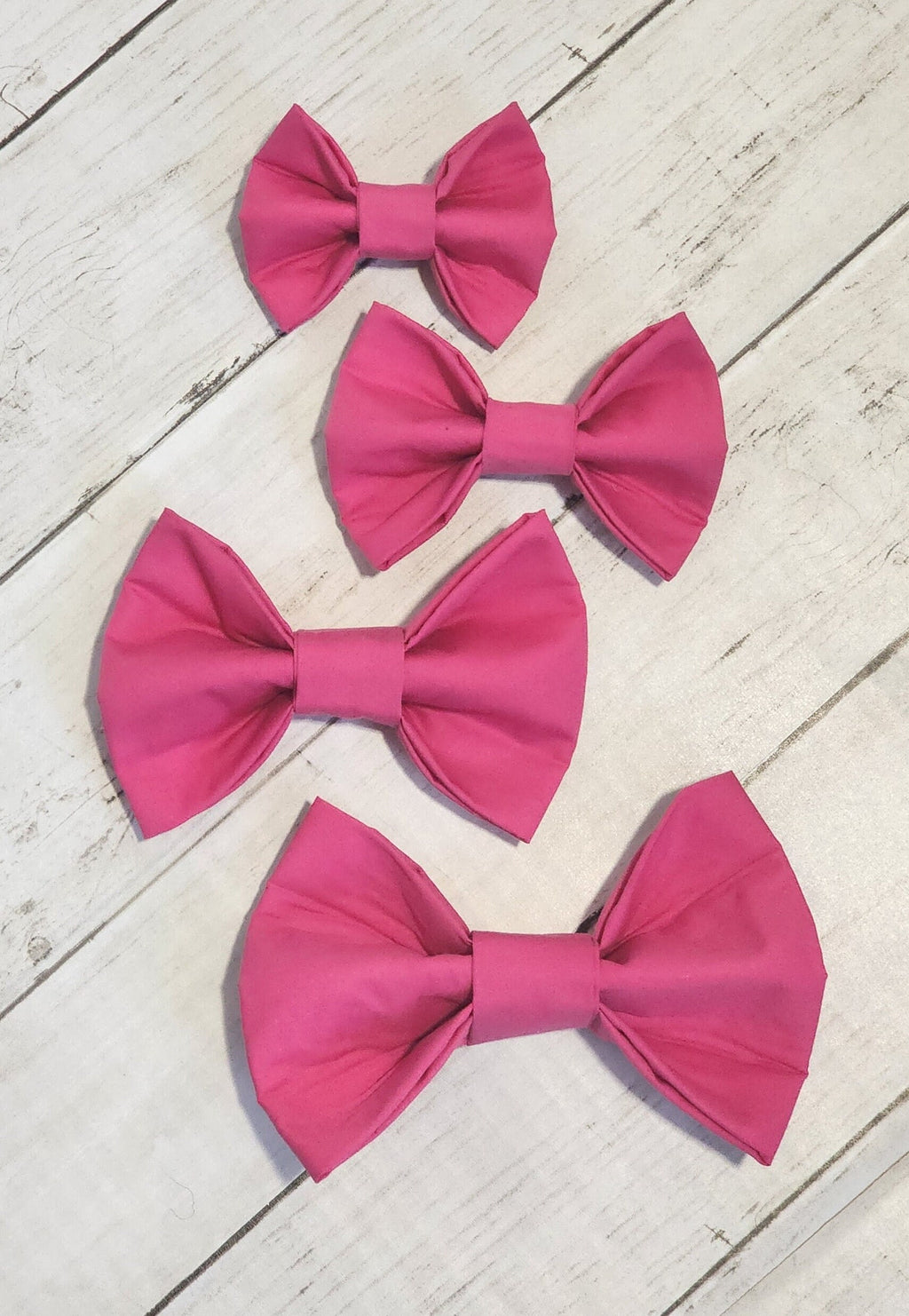 Solid Pink or Polka Dot Dog Bow Tie
