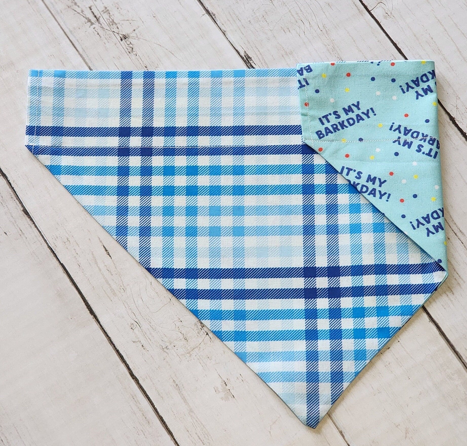 Blue Barkday Bandana