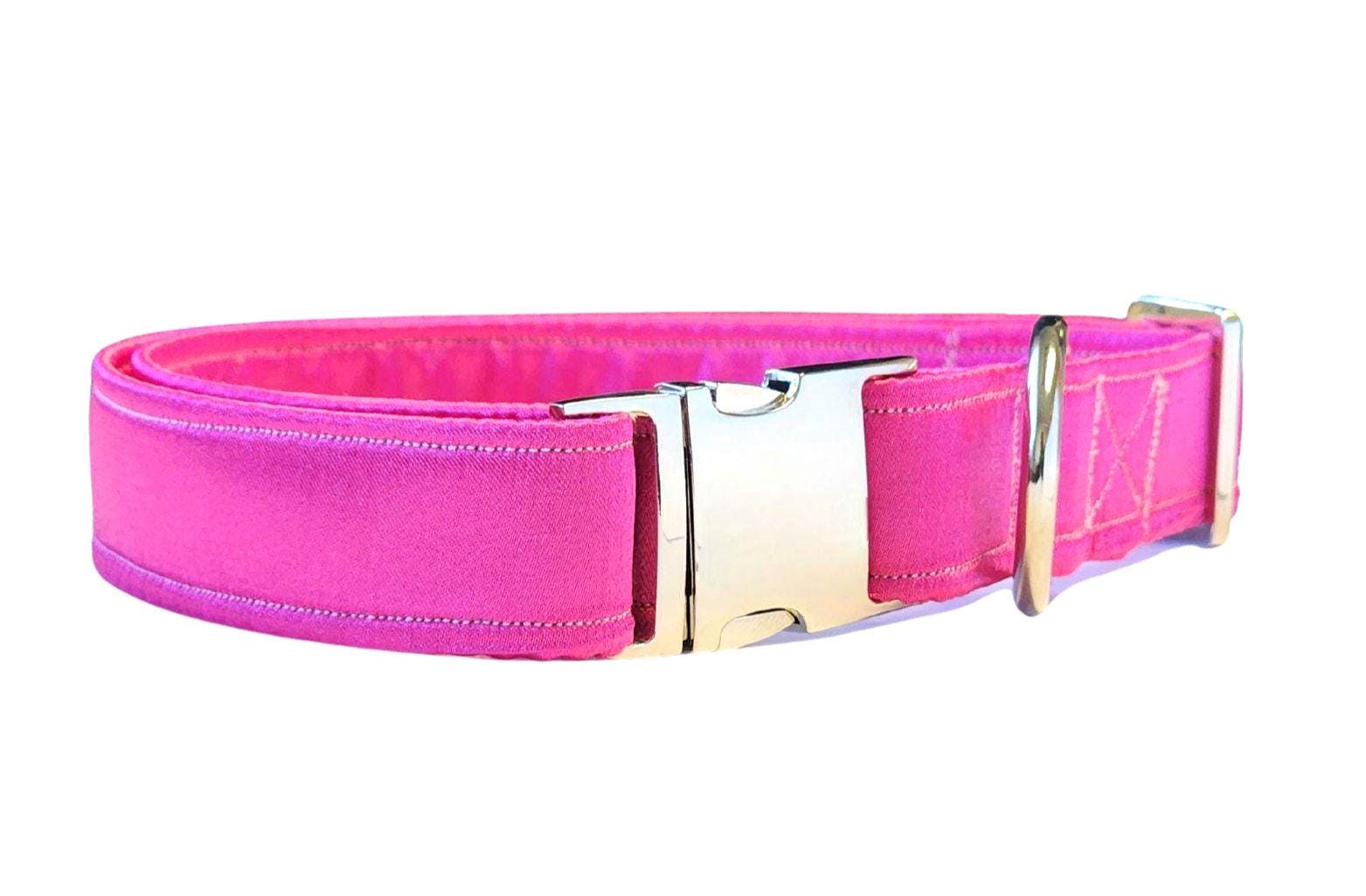 Pink Satin Dog Collar