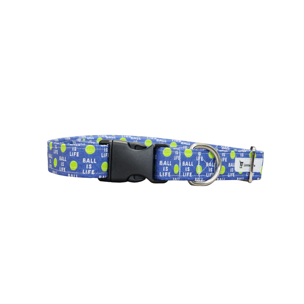 Blue Ball Is Life Dog Collar