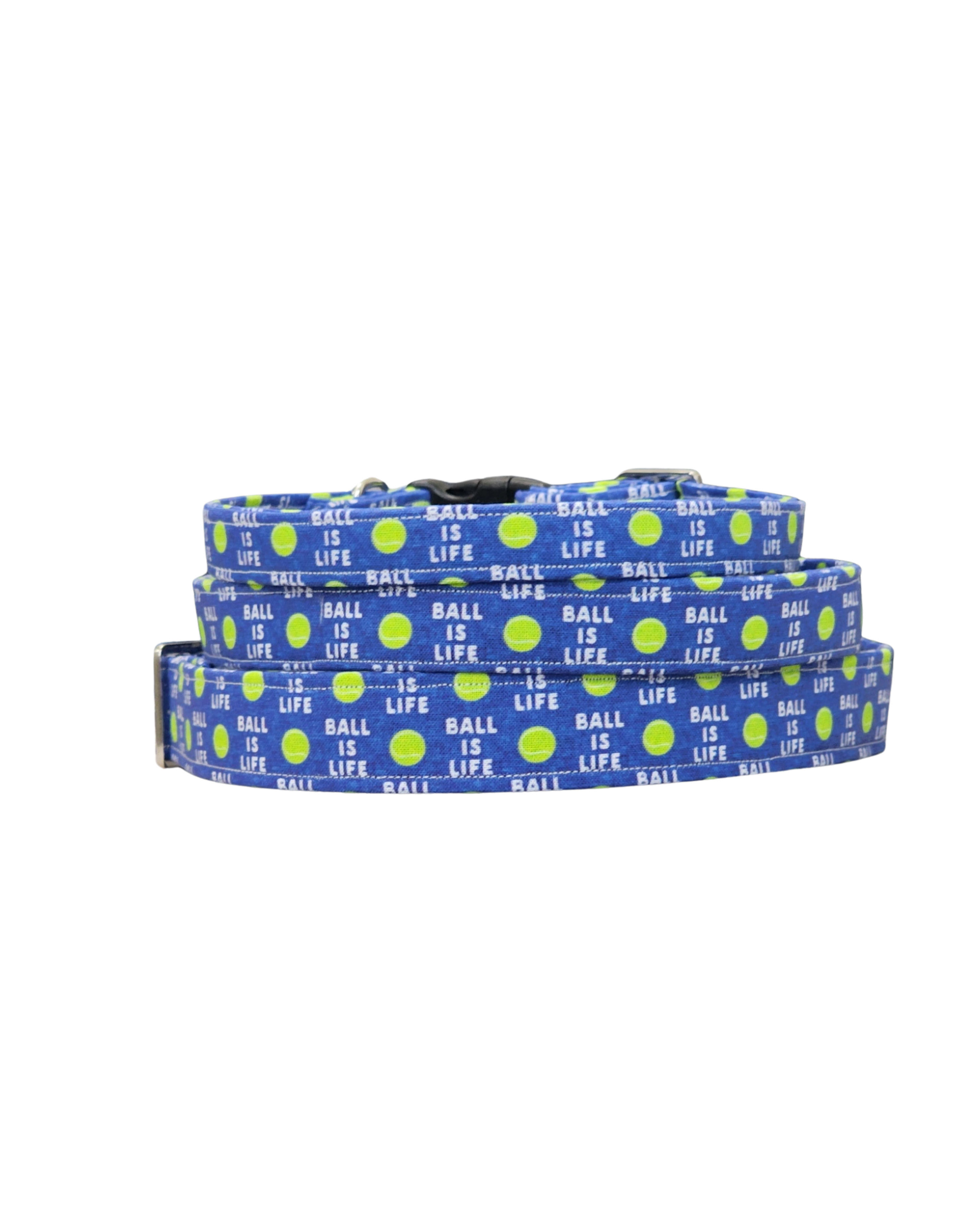Blue Ball Is Life Dog Collar