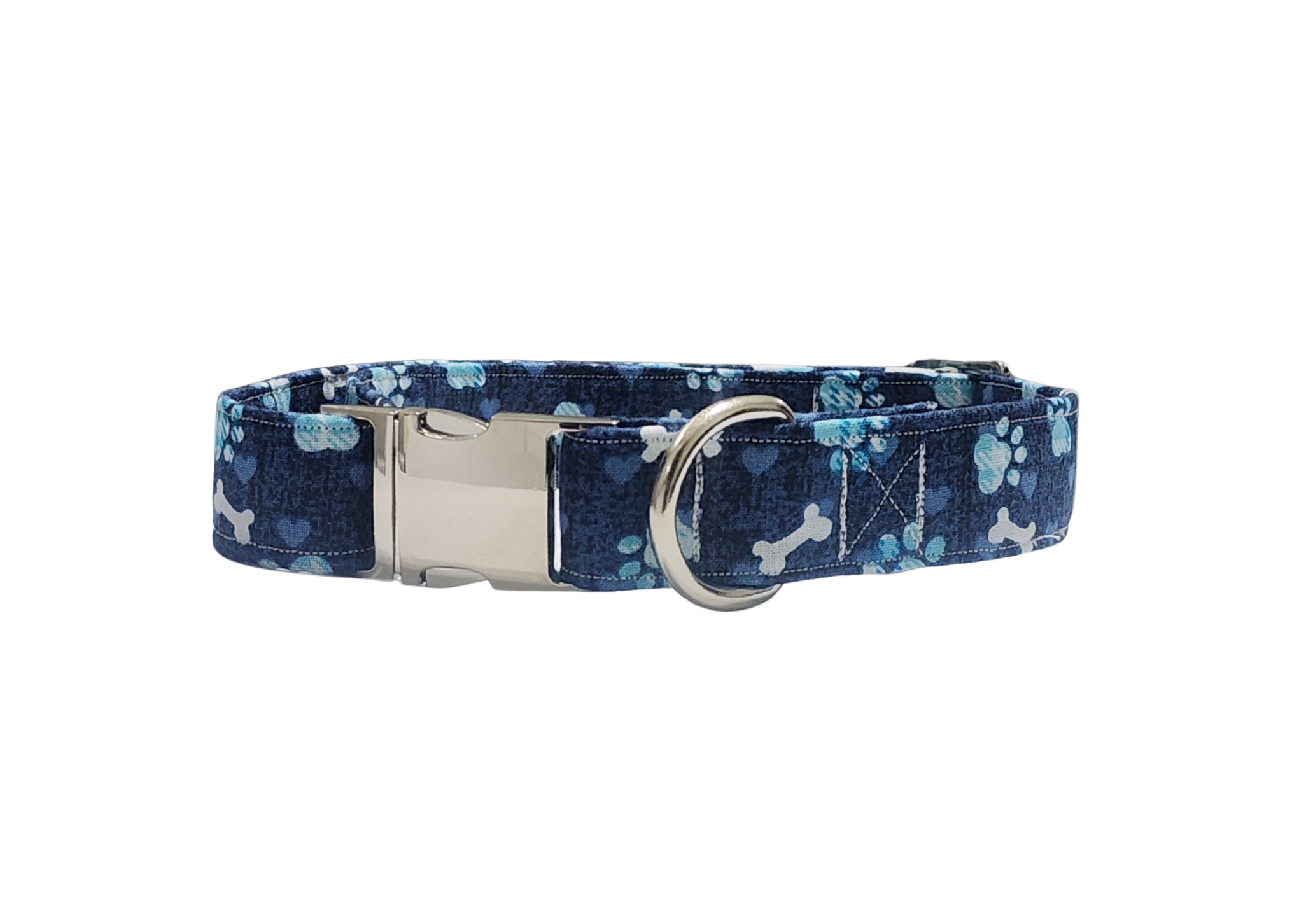 Royal Blue Dog Collar With Paws