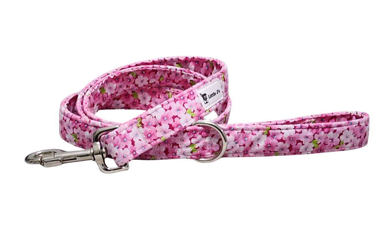 Pink Flower Dog Leash