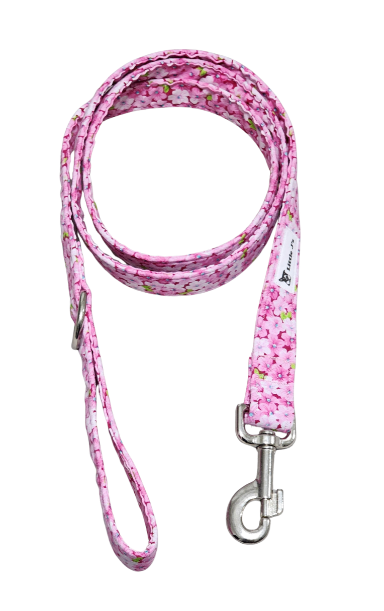 Pink Flower Dog Leash