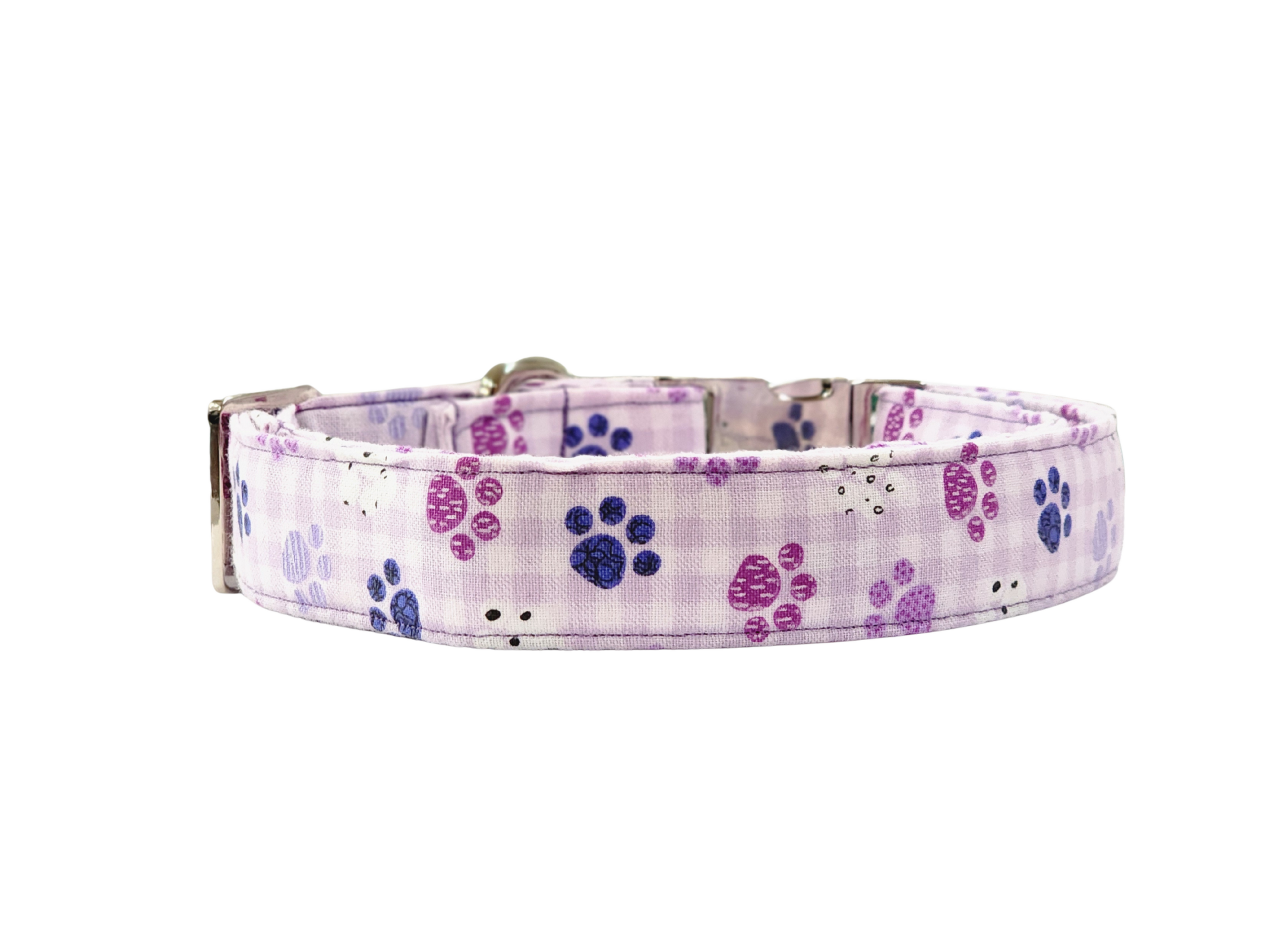 Purple Dog Collar With Paws