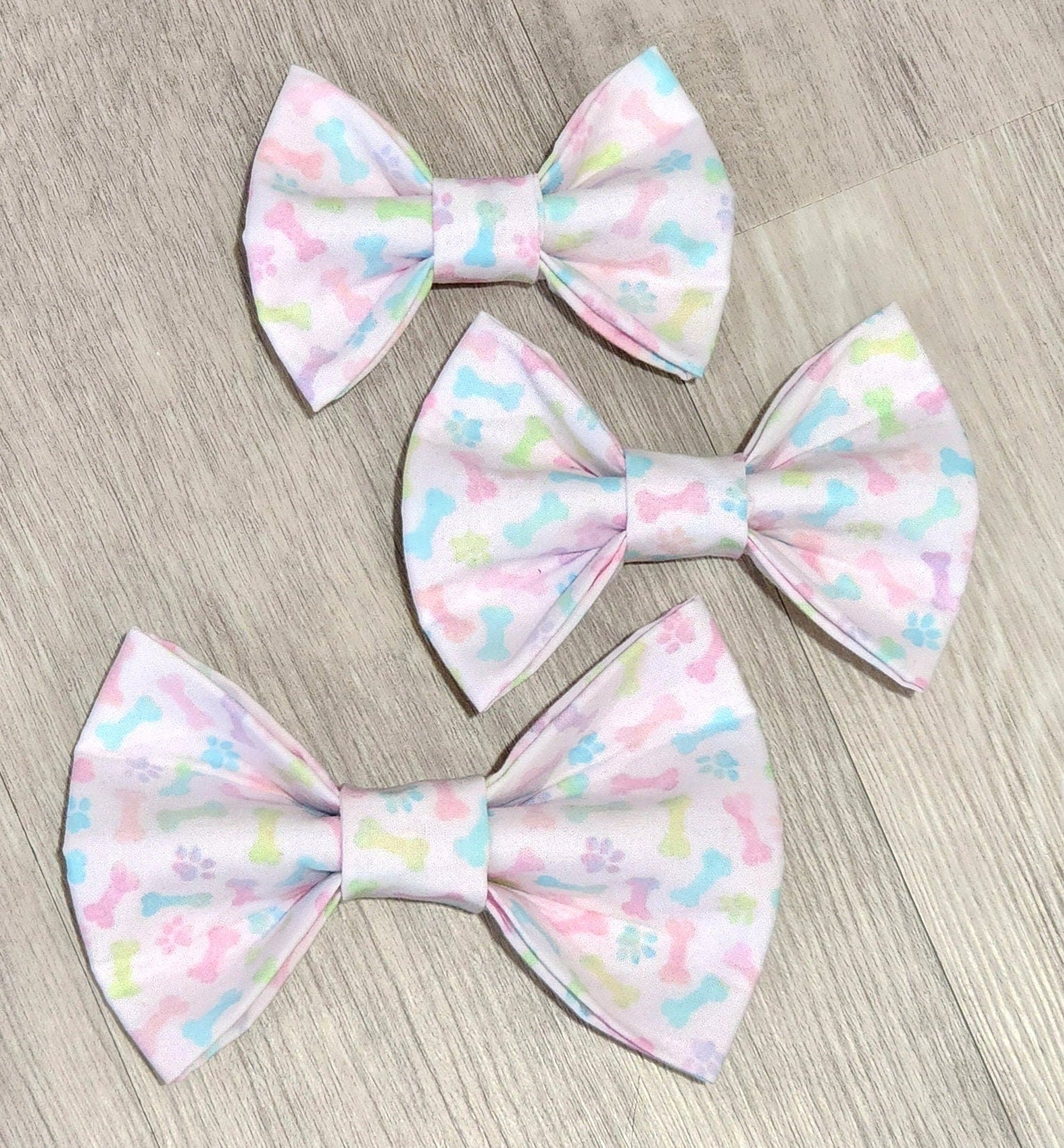 Spring Pink Dog Bow Tie