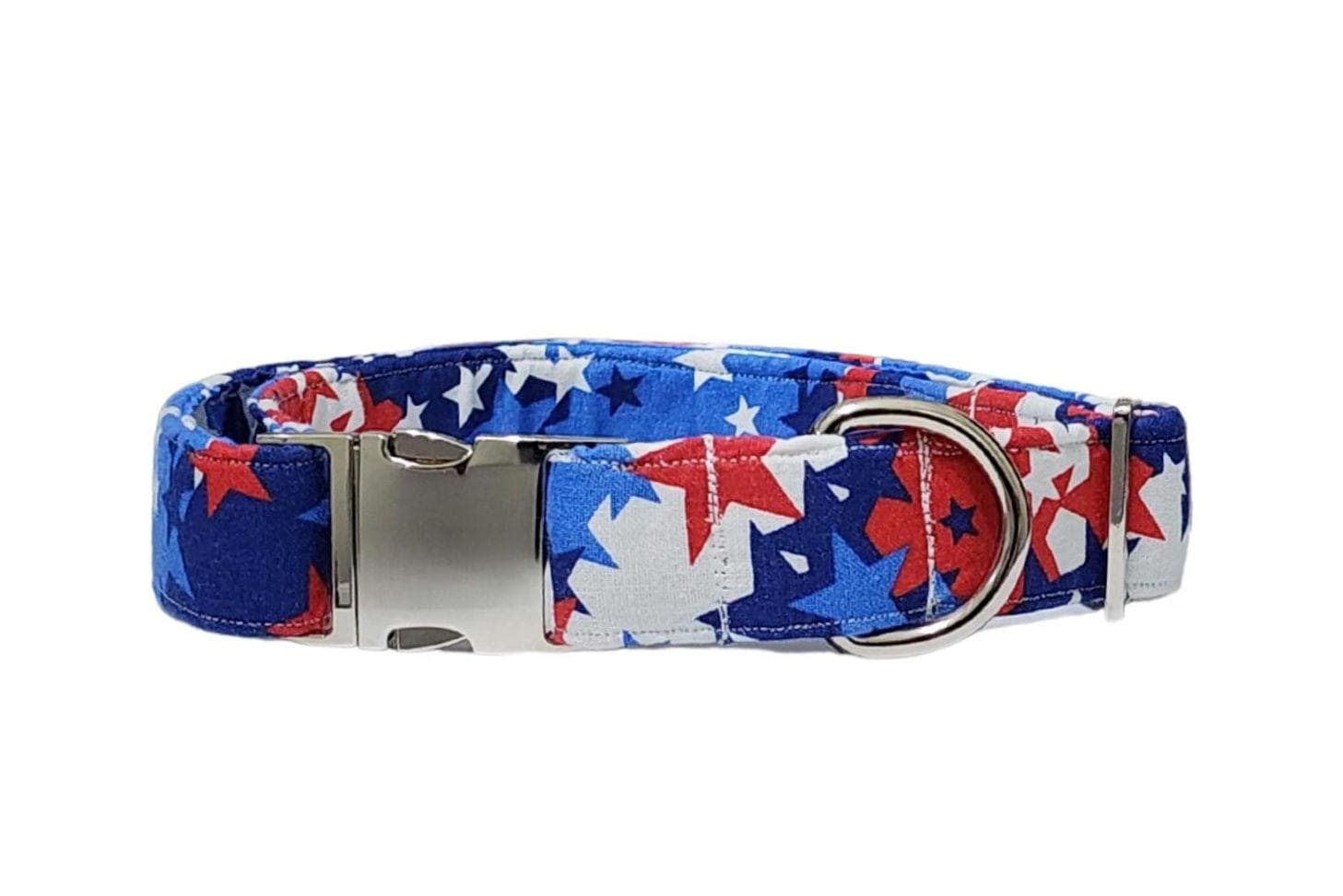 4th of July Red White And Blue Star Dog Collar
