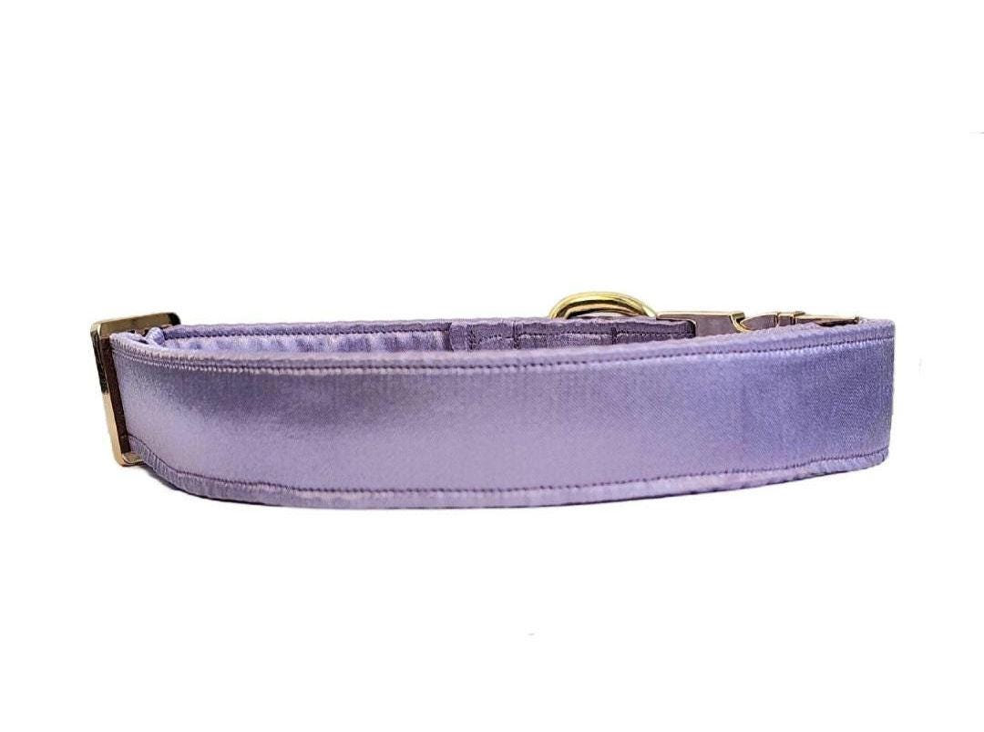 Purple Satin Dog Collar