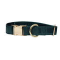 Hunter Green Satin Dog Collar