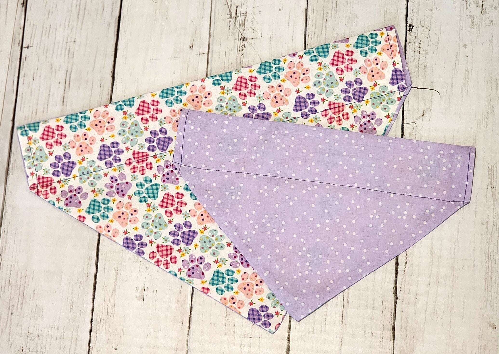 Blue Pink Purple Paw Bandana