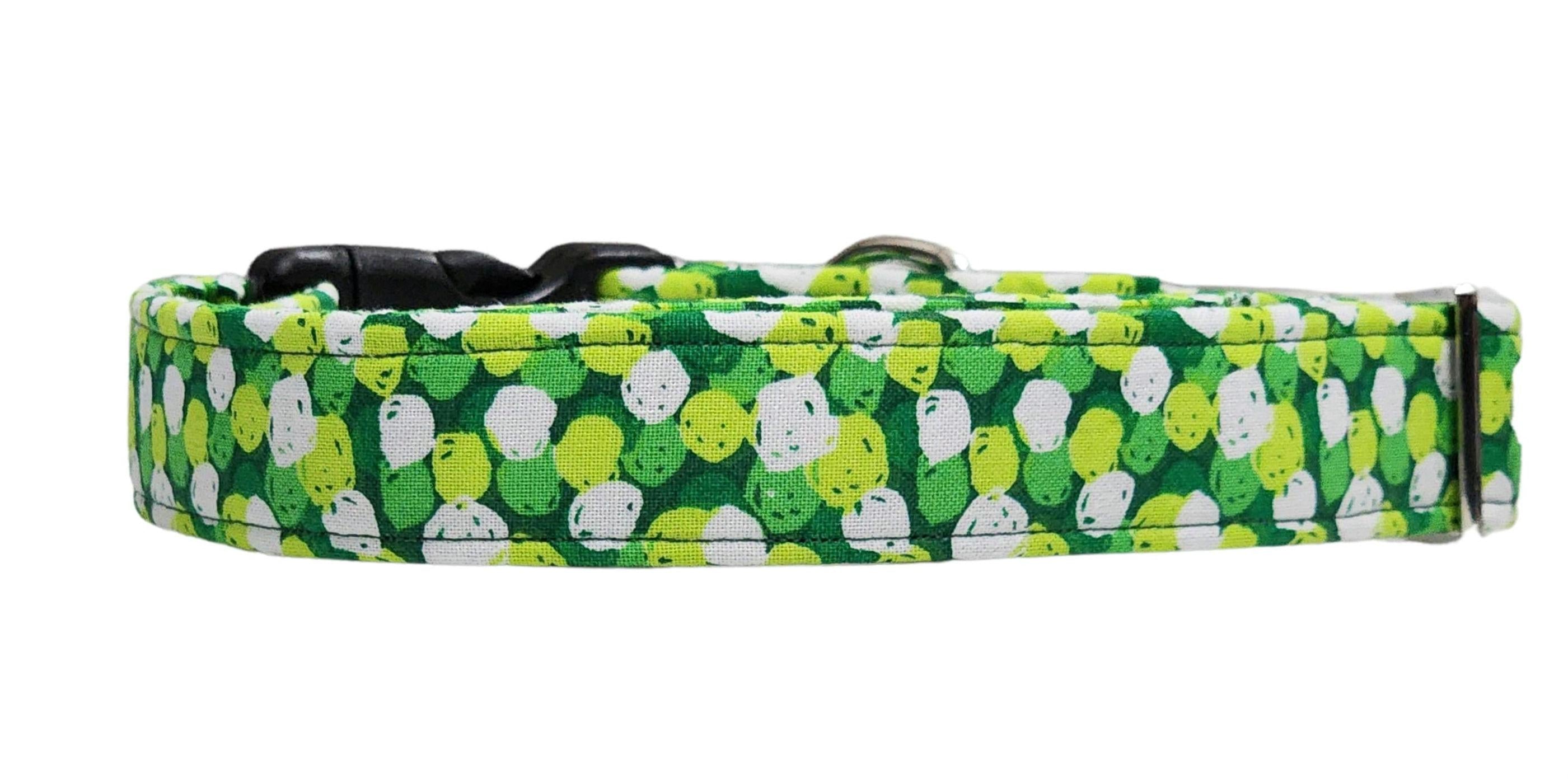 Green Polka Dot Dog Collar