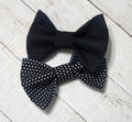 Solid Black or Polka Dot Dog Bow Tie