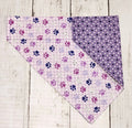 Purple Paw Plaid Bandana