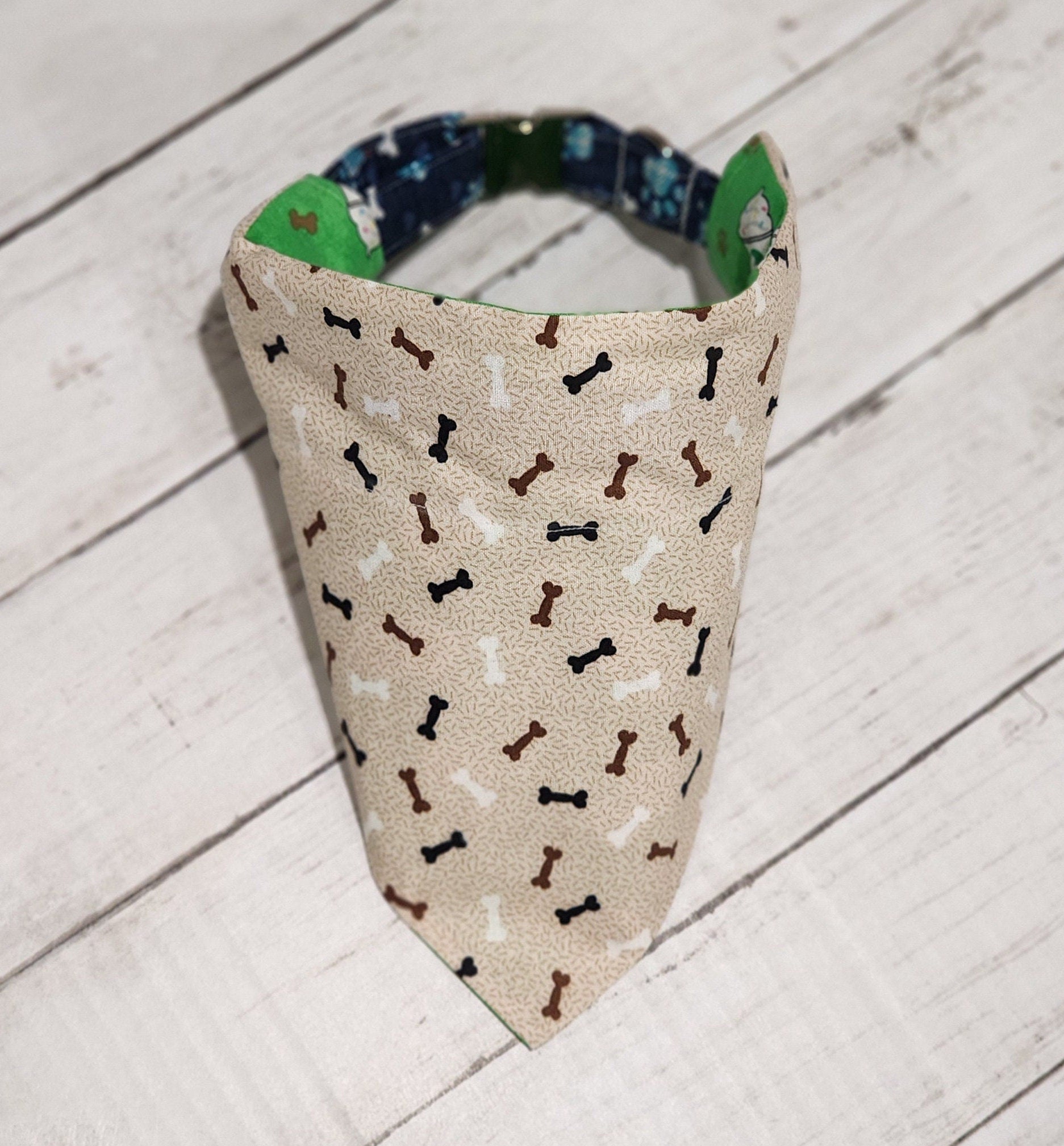 Green Pup Cup and Bone Bandana